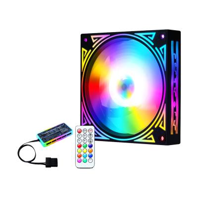 China Computer Case Customization Computer Case RGB Cooler Fan 12V Remote ControlModes High Performance Gaming Cooling Quiet Music Jumping LED Fan for sale