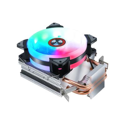 China Computer case new product cpu fan cpu heatsink with direct contact 4 heat pipe rainbow fan for sale