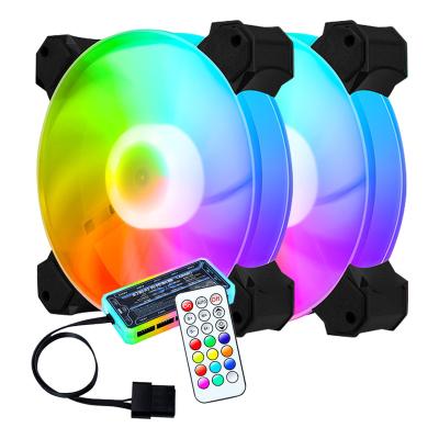 China Quiet Design High Speed ​​Colorful Light RGB LED Light Radiator PC CPU Cooler Fan Ventilador Para Case With RGB Fan 120mm for sale