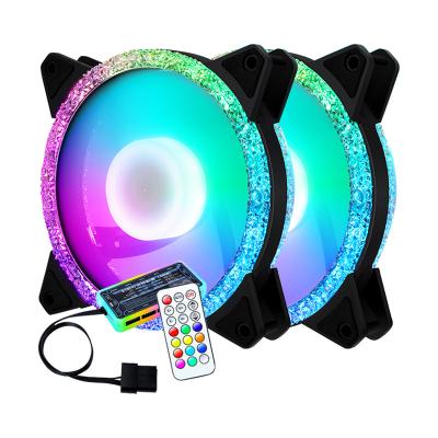 China Quiet design and custom wholesale colorful led computer fan dc 12v 120x120x25mm air cooled case light fan for gaming case for sale