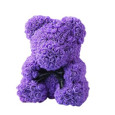 China Quality green custom size environmental protection wedding 40cm artificial moss teddy rose bear for birthday gifts for sale