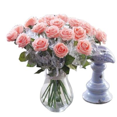 China wholesale environmental protection green artificial latex material real rose flowers artificial rose for decoration wedding home for sale