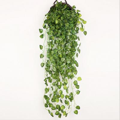 China Environmental Protection 90cm Green Artificial Wall Hanging Plants For Vertical Wall Decoration Artificial Vine for sale