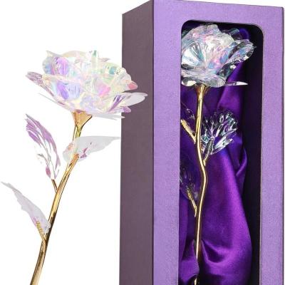 China Vintage Plant High Quality Artificial Flowers 24K Gold Rose Gift Rose Flower For Valentine's Day for sale