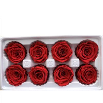 China Green Environmental Protection Plant Lasting Forever Preserved Fresh Rose Flowers Preserved Roses 4-5cm Dried Flower Rose For Valentine's Day Gift for sale