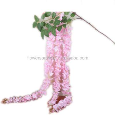 China Green high quality wedding use artificia plant environmental protection hanging flower wisteria for sale