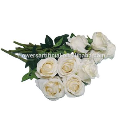 China Wedding Green Wholesale Flower Environmental Protection Artificial Silk Rose for sale