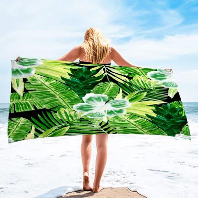 China 2023 Wholesale Custom Made Large Beach Towels Child Safe Microfiber With Logo Custom Print Travel Blanket for sale