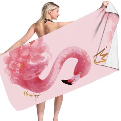 China 2023 Wholesale Custom Made Large Beach Towels Child Safe Microfiber With Logo Custom Print Travel Blanket for sale