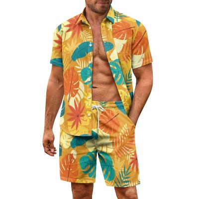 China Custom Made High Quality Polyester Anti-Wrinkle Shorts Sheath Hawaiian Shirts And Shorts Aloha Polynesian Casual Tops Set for sale