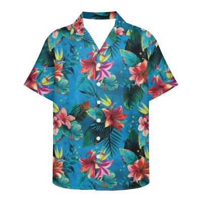 China 2023 Custom Plus Size Cuba Polynesian Tribal Collar Hawaiian Tribal Collar Anti-pilling 2023 Men's Casual Shirts Short Sleeve for sale