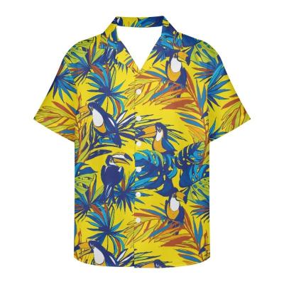 China 2023 Wholesale Cuba Polynesian Men's Hawaiian Collar Mens Tribal Custom Clothing Anti-pilling Tribal Custom Shirts Casual Short Sleeve for sale