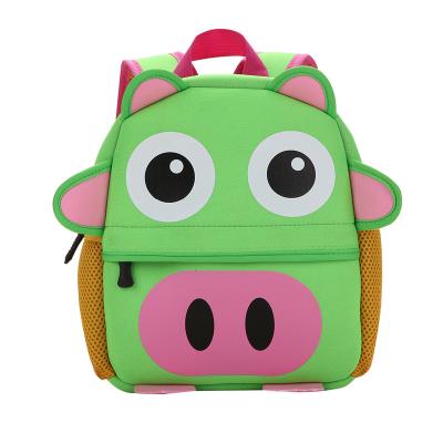 China Waterproof Cute Baby Toddler Cartoon Neoprene Shoulders Bag Kindergarten Animal Backpack for sale