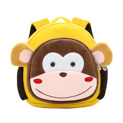 China Hot Sale Anti-theft Cute Zoo Schoolbag Hot Sale 3D Plush Backpack Animal Boys Girls for sale