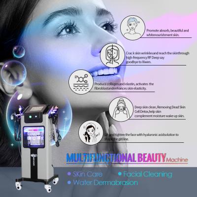 China Ice Blue Rf Oxygen Water Peeling Hydra Dermabrasion Facial Machine for sale