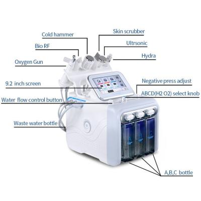 China H2o2 7 in 1 Machine van 1.5mhz Hydrafacial Dermabrasion Te koop