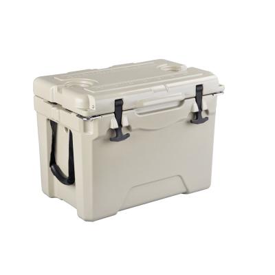 China Rotomolding construction 25qt box ice chest cold chain cooler box rotomoldedcamping plants for sale