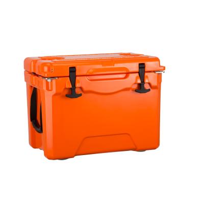 China Heavy Duty Rotomolding Construction Ice Cooler Rotomolded Fishing Rack Box 25QT trasporte de vacunas for sale