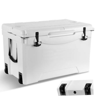 China 75L Waterproof Roto Molded Cooler Box For Popular Food Transport Heat Preservation Protable Cooler Box For Traveling for sale