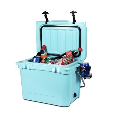 China 20L waterproof rotomolded ice cooler cooler box outdoor portable beer can cooler plastic insulated drinking box for sale