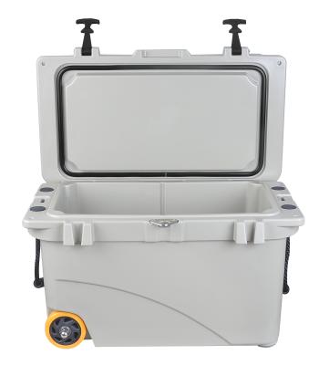 China Waterproof rotomolded hard cooler with 45QT wheels for sale