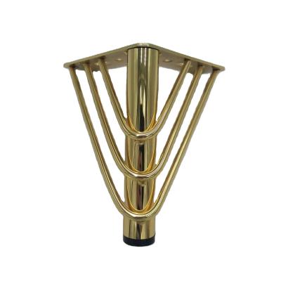 China Fashion Furniture Modern Hardware Sofa Iron Leg Golden Triangular Leg for sale