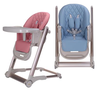 China New design modern highchair high quality baby folding chair with wheels for sale