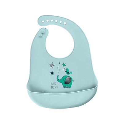 China Food Grade Silicone Washable Waterproof Bibs For Baby for sale