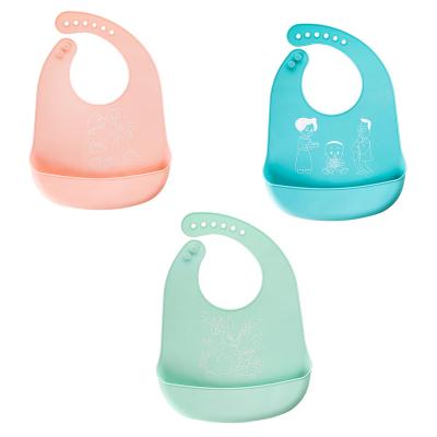 China 100% Washable Food Grade BPA Waterpoof Free Silicone Baby Bibs / Oil Proof Bibs for sale