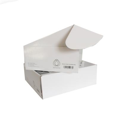 China Recycled Packaging Materials Glossy White Corrugated Cardboard Mailer Mailing Shipping Box for sale