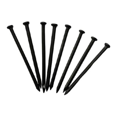 China 2021 China hot sale black structural steel flat nails with fluted soft shank shank factory price for sale