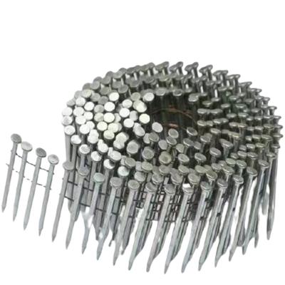 China High Quality Steel Zinc Gold Plated Round Head Welded Coil Wire Nails for sale