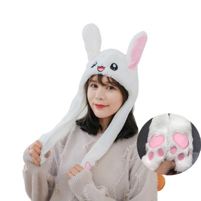 China Character specializing in winter manufacture wool knitted plush bunny holiday birthday party gift moving hat for sale