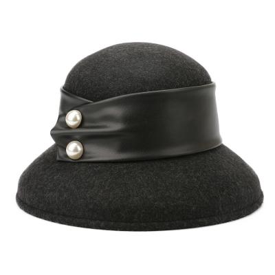 China Retro Character Ladies Winter Custom Fashion Wool Felt Felted Hat Cap for sale