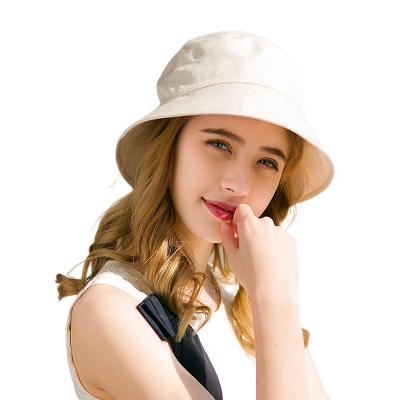 China Character Spring Hat Women's Hat/Summer Bucket Hat Seaside Vacation Beach Fashion Bowknot Korean Style Bucket Hat for sale