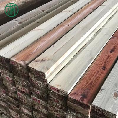 China Modern Outdoor Solid Wood Square Building Landscape Garden Railing Preservative Wood Wholesale for sale