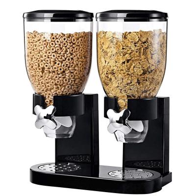 China Freshness Preservation Wholesale Selling High Quality Dual Control Cereal Dry Double Dispenser Food Dispenser, Moisture-proof and Dustproof for sale