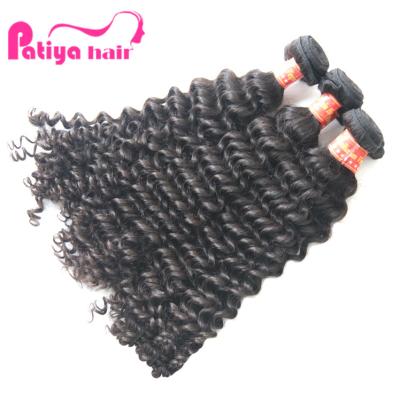 China Min Order Deep Wave 1 Bundle Brazilian Deep Wave Hair Extensions, Double Weft Brazilian Hair Drawn Tight Curl Wholesale Price for sale