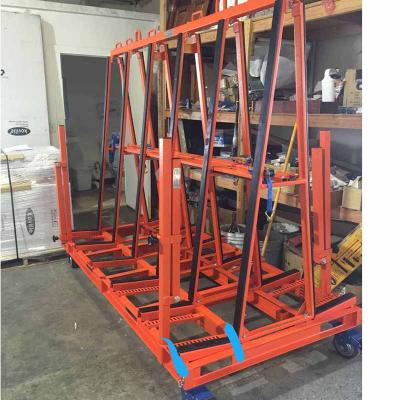 China Corrosion Protection Granite Quartz Stone A-Frame Galvanized Granite Display Slab Rack For Stone for sale