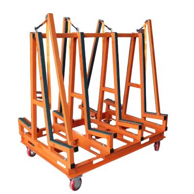 China Corrosion Protection Heavy Duty Granite Marble Slab Storage Rack Display For Transport Rack Trolley A Sight Steel Rack for sale