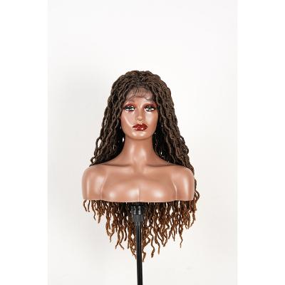 China Ring-X Hair Short Bob Lace Front Braid Synthetic Wigs For Black Women Shoulder Length Braided Bob Wigs Synthetic Hair Knotless Braids Wigs for sale