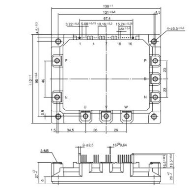 China De Machtsmodule IGBT-van de Machtsmodule 7MBP100RA120 igbt-IPM (1200V/100A) FUJITSU IGBT Te koop