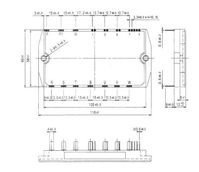 China IGBT-van de Module(pim) FUJITSU IGBT van de Machtsmodule 7MBR50JC060 Macht Geïntegreerde de Machtsmodule Te koop