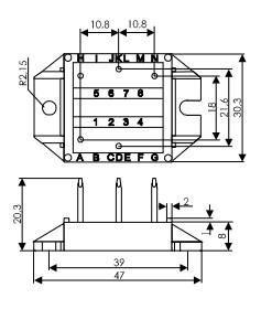 China Módulo de poder trifásico de FUJITSU IGBT del puente de rectificador de VUE22-08N07 ECO-PAC TM en venta