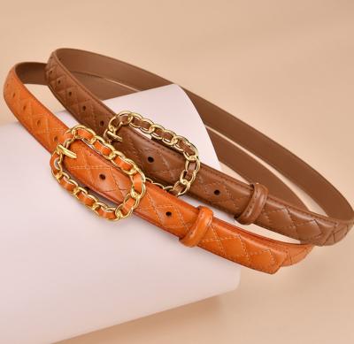 China Second-Layer Two Tone Leather Use Simple Leather Belt Jean for sale