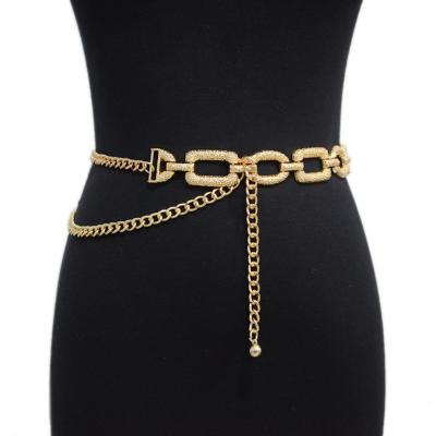 China Fashion Metal Women Dress Elastic Metal Chain Waist Belt for sale