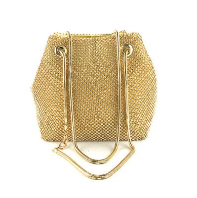 China Women Diamond Sequins Skewed Bucket Bag net de paillette for sale