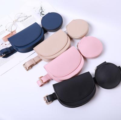 China Fashion PU Leather Belt With Round Purses And Bags for sale