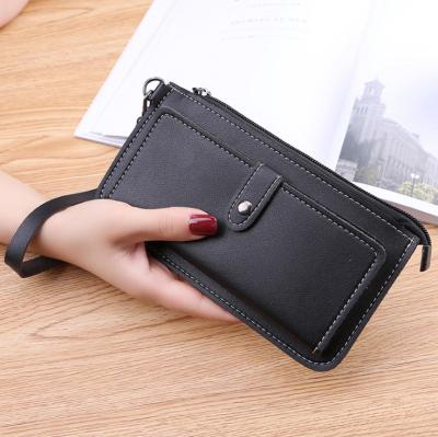 China No Zipper Women's Faux Leather Large Wallet Clutch Purse Bracelet for sale