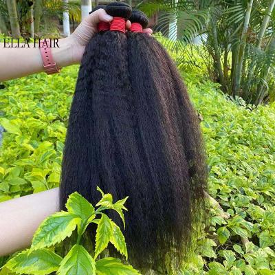 China Wholesale100% Raw Virgin Luxury Natural Color Curly Straight Hair, 10A Grade Human Hair Weave Bundles for sale